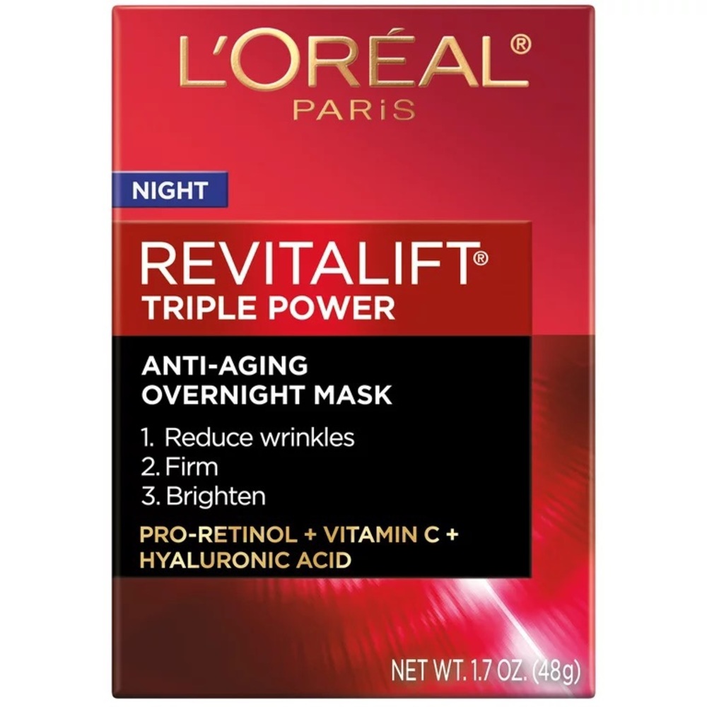 L'Oreal Revitalift Triple Power Intensive Anti-Aging Night Face Mask, 1.7 oz